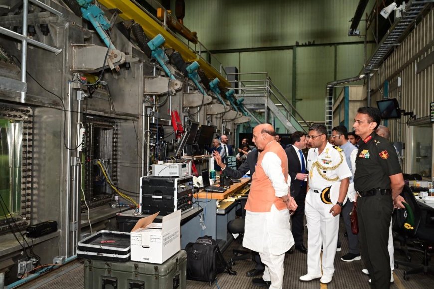 Raksha Mantri Rajnath Singh Tours US Advanced Water Tunnel Facility, Assesses Potential for Indigenous Development.