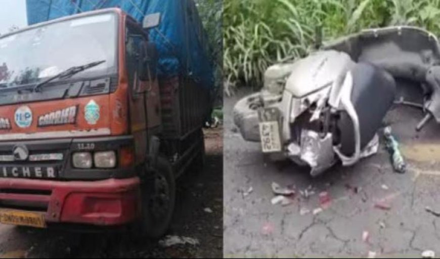 गणेशोत्सवाची खरेदी करून परताना दुचाकीचा अपघात चांदीप येथील घटना :बारा वर्षीय चिमुकलीचा दुर्दैवी मृत्यू