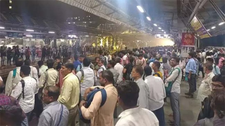 मुंबई:नेरल स्टेशन पर ओवरहेड तार टूटने से हार्बर रेल सेवा प्रभावित