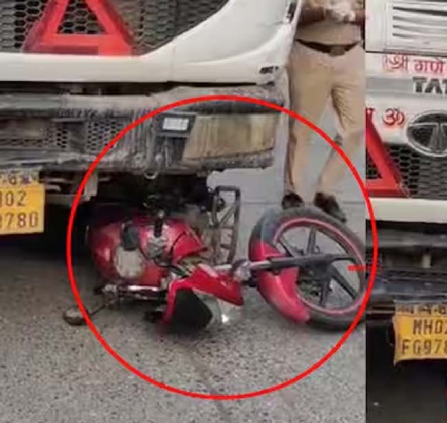 गोरेगांव में डंपर-बाइक की टक्कर में छात्रा की मौत, पिता घायल