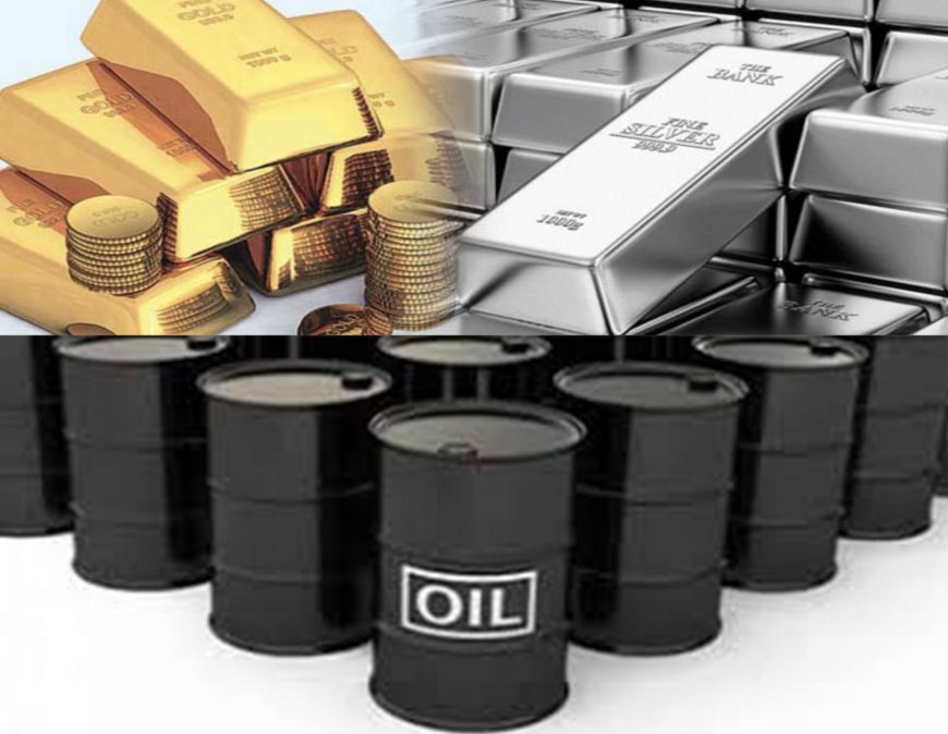 GOLD futures gains by 0.5% and SILVER futures gains by 0.47%, while CRUDEOIL futures drops by 1.04%