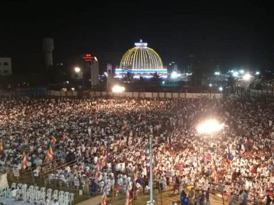 नागपूर : दीक्षाभूमीवर अभिवादनासाठी लोटला जनसागर