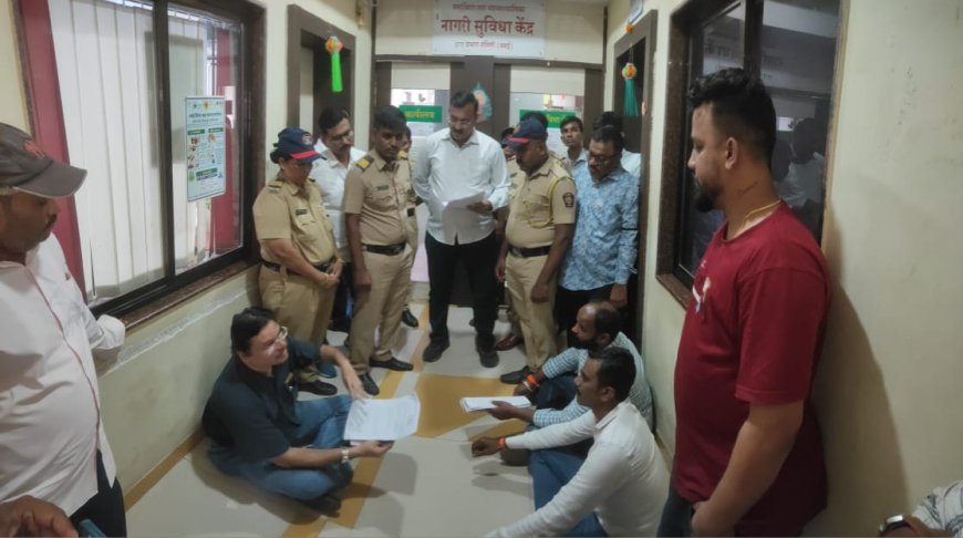 शिवसेनेचे (उबाठा) आय प्रभाग समितीमध्ये धरणे आंदोलन